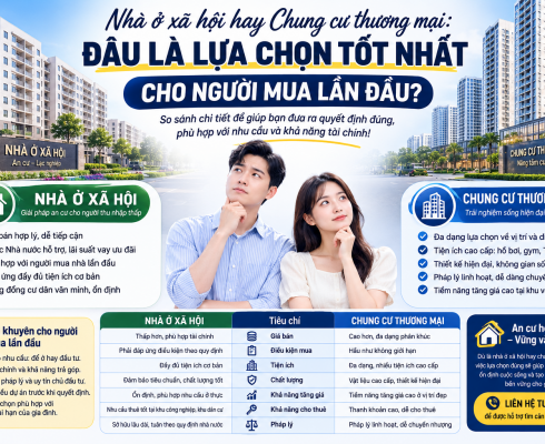 Nhà ở xã hội hay chung cư thương mại: Đâu là lựa chọn tốt nhất cho người mua lần đầu năm 2026?
