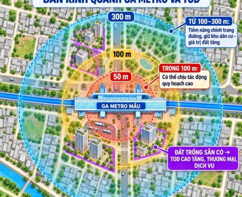 TOD ảnh hưởng như thế nào đến bất động sản xung quanh ?